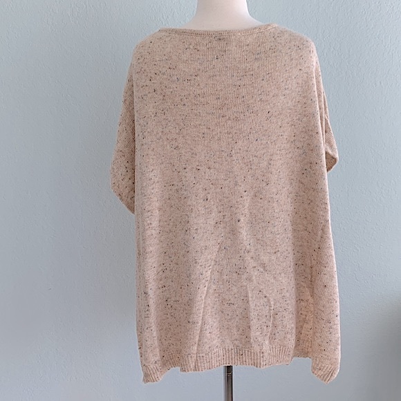 LOFT Flecked Side Tie Poncho Sweater - Picture 8 of 13